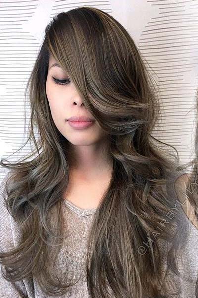 pepeljasti ombre balayage