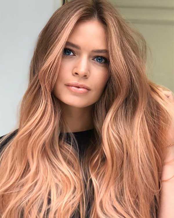prelomljena kosa - roze gold boja kose